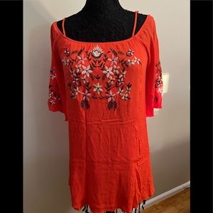 Gauze Off the Shoulder Dress